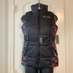 Coogi Belted Puffer Vest Belted Sz M 8/10 Original Tags Youth